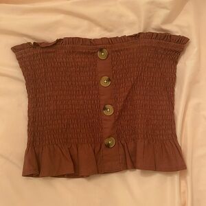 burgendy top with buttons size small
